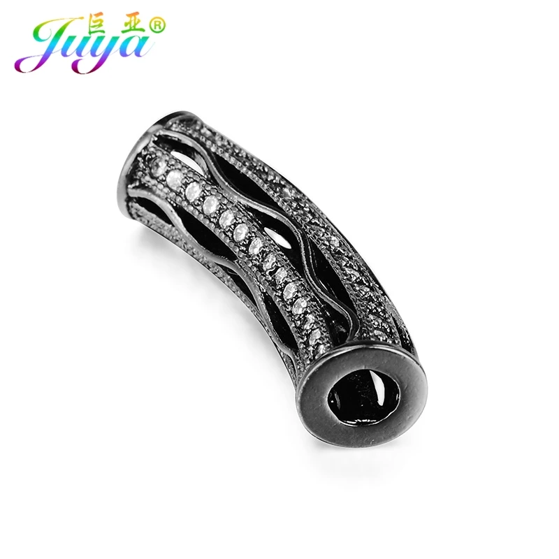 Juya DIY Полые изогнутые трубки Украшение Шарм бусины аксессуары для кожаного шнура