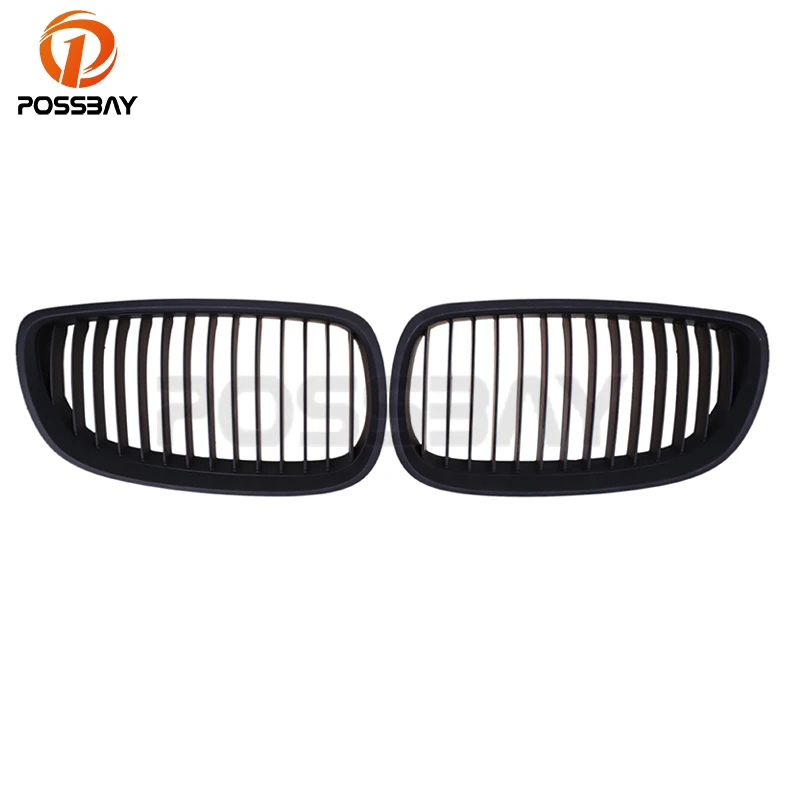 

POSSBAY 1 Pair Matte Black Front Kidney Sport Grille Grills Fit for BMW 3-Series E92 Coupe 2006-2010 Pre-facelift Car Styling