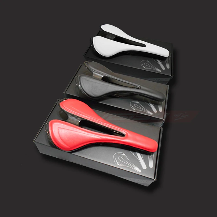 carbon bike leather saddle