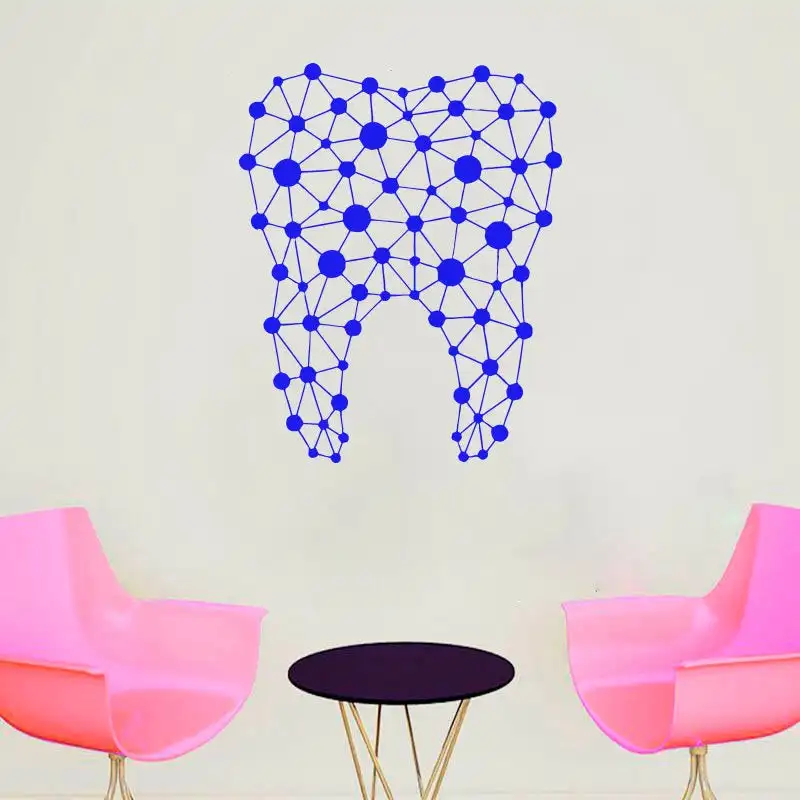 

dental clinic Geometric patterns wall decal Decorative decals for Parlor of dental clinic removeable vinyl wall sticker G598