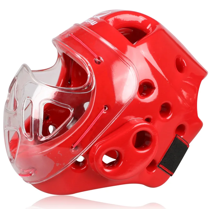 

Free shipping Adult kids karate Helmet fitness taekwondo helmets WTF protector headgear with face mask full protective support