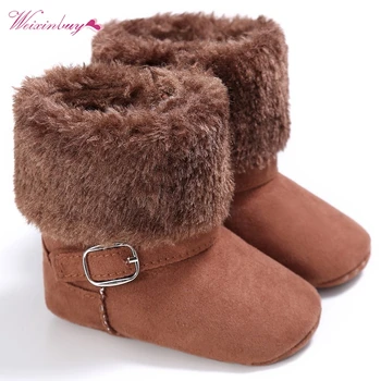 

1 Pair Super Warm Infant Soft Bottom Snow Boots Baby Boys Girls Winter Shoes Baby Prewalker