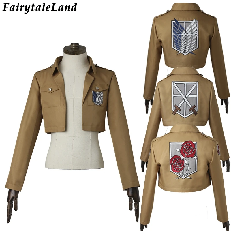 Attack On Titan Jacket Halloween Costume Cosplay Shingeki No Kyojin Rival Jacket Dot Pixis Rivaille Uniform Embroidery Coat Attack On Titan Jacket Attack Onattack On Titan Aliexpress