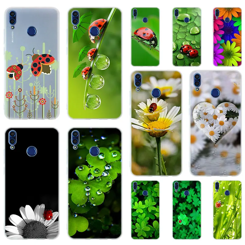 

four leaf clover ladybug daisy Daisies lucky Case Cover For Huawei Honor 9 10 Lite 6X 7X 8X Max Phone case 7A 8A 8C V20 PLAY 10i