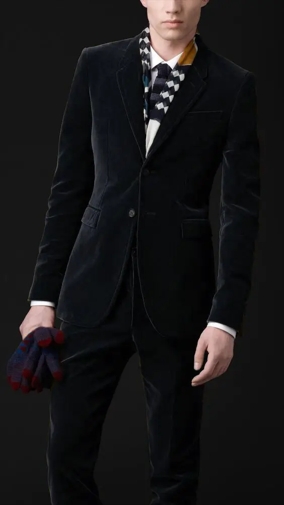 2017-Latest-Coat-Pant-Designs-Green-Colorful-Velvet-Men-Suit-Formal-Skinny-Blazer-Simple-Tuxedo-Custom (2)