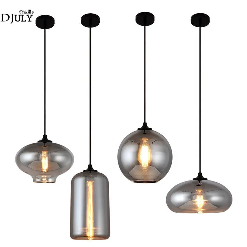 

postmodern onion shape Smoke gray glass pendant lights for dining room cafe Russian bar fashion hanging lamp led light fixtures