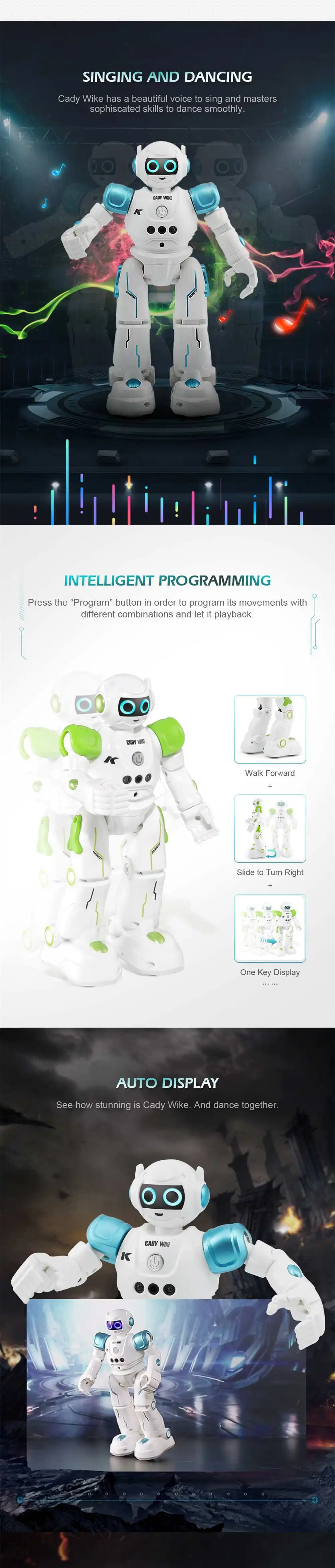 LEORY Интеллектуальный RC гуманоидный робот для детей, подарок на день рождения, Рождество, программирование, пульт дистанционного управления, роботика, игрушка, пой