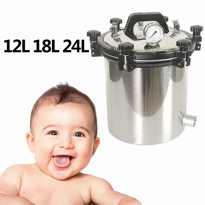 

Mini Stainless Steel Portable High Pressure Steam Sterilization Electric Medical Dental Autoclave Sterilizer For Laboratory