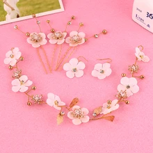 Moda Horquillas Cristalinas de la boda accesorios para el cabello de flores pernos de pelo para las mujeres 2016 joyería del pelo de la Tiara