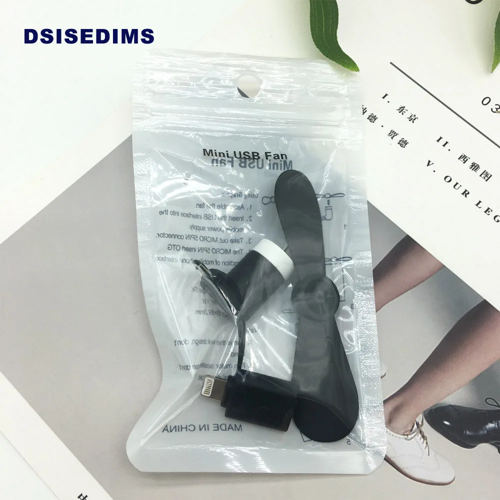 DSISEDIMS USB гаджеты портативный usb-вентилятор мини USB вентилятор 2 в 1 Micro USB вентилятор для Android для iPhone мобильного телефона