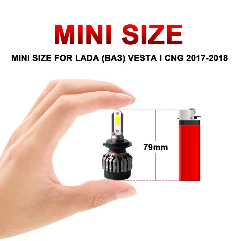 Для ЛАДА (ВАЗ) Веста 1 CNG 2017 2018 2 штуки LED 4300К 3000К Автомобильные Светодиодные Лампы