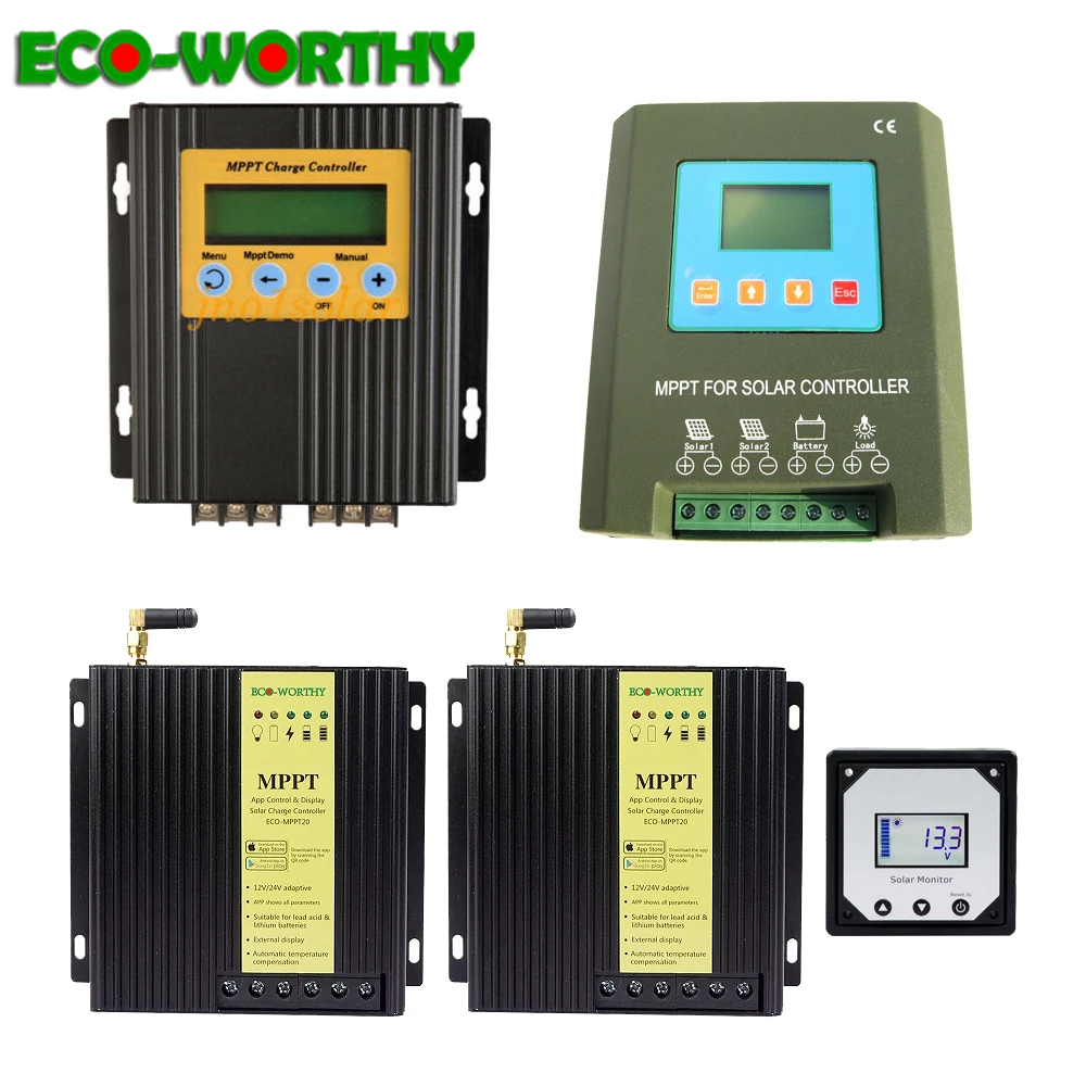 ECOworthy 20A/40A MPPT контроллер солнечного зарядного устройства система солнечной