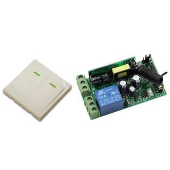 

AC85V 110V 120V 220V 250V 1 Relay RF Wireless Remote Control Light Switch Receiver With Transmitter Can Paste On The Wall
