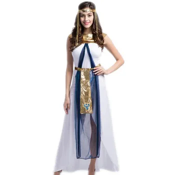 Sexy Cleopatra Costume Queen Goddess Cosplay Women Girls Egyptian Halloween Costume Ethnic Clothing