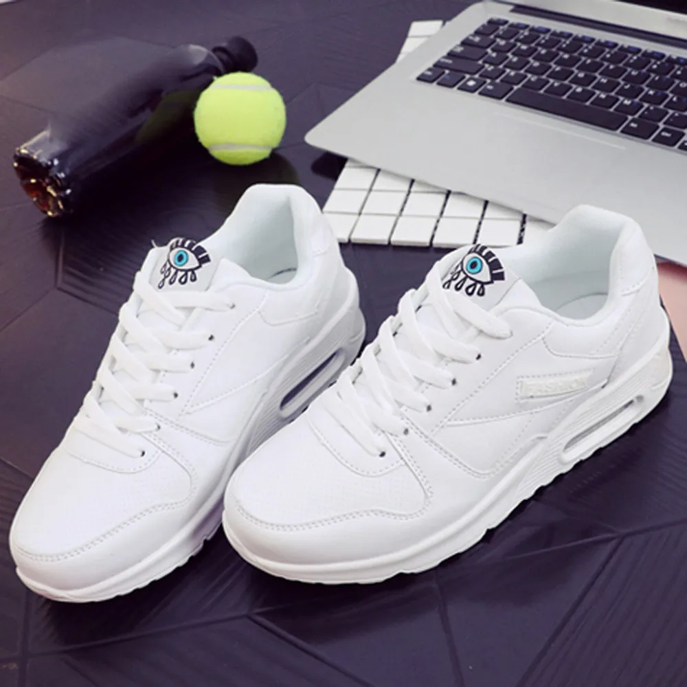 New ladies casual shoes breathable mesh casual shoes outdoor walking shoes women's flat shoes lace shoes sports shoes#M1