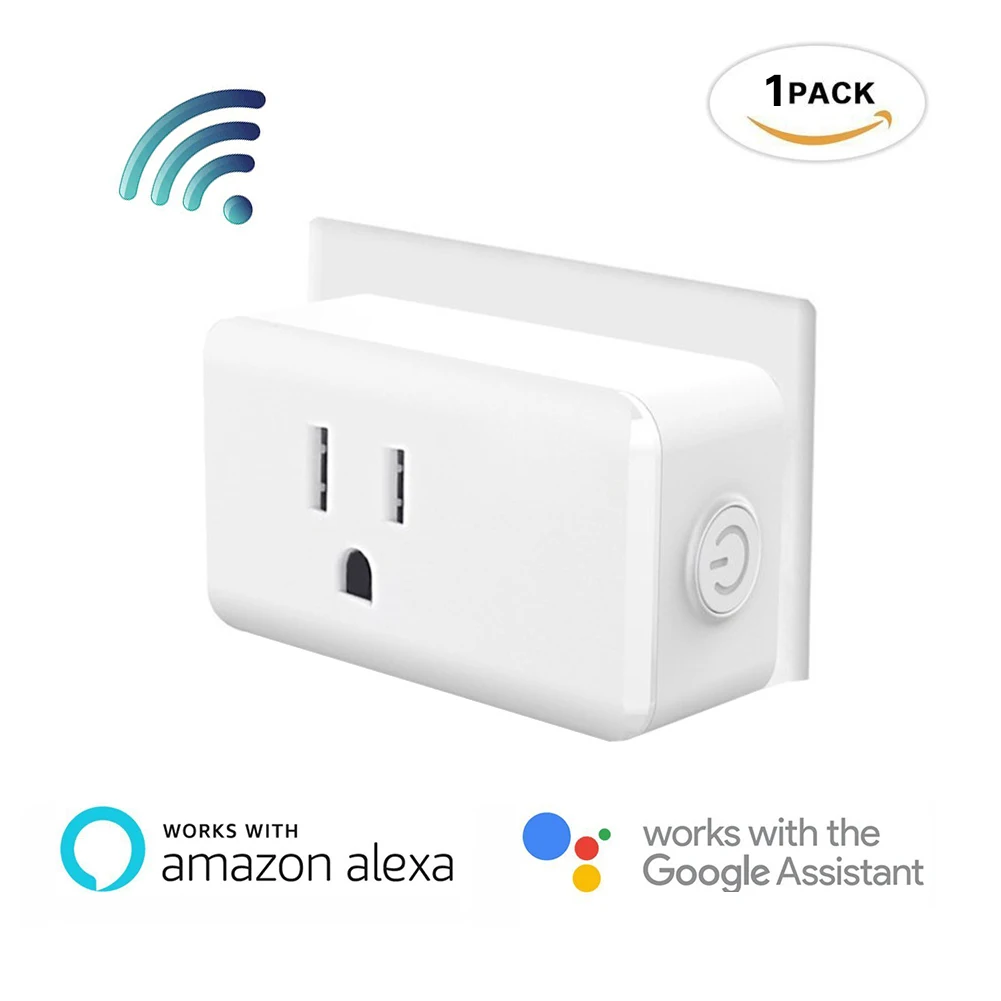 Модное умное Wi-Fi штекерное гнездо 15а США вилка Голосовое управление Amazon Alexa энергосберегающее Беспроводное управление разъемом типа США