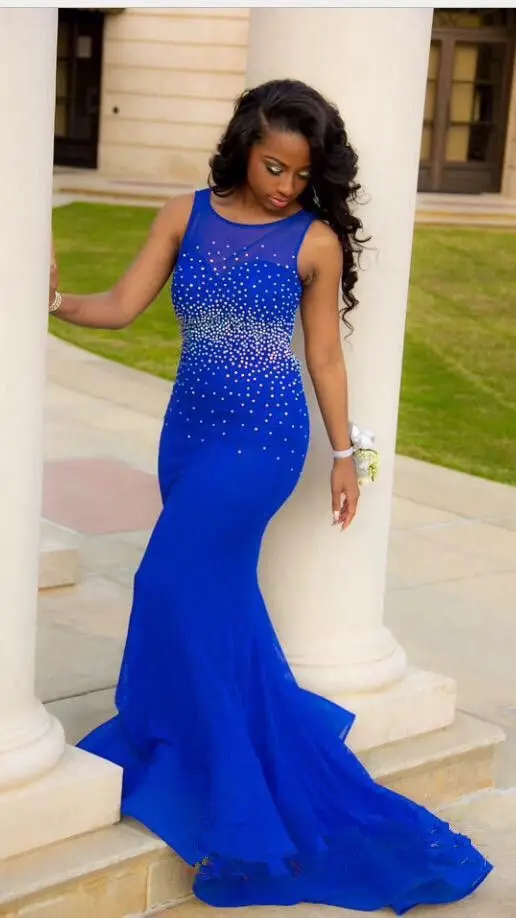 Sparkly royal blue mermaid prom dress 2017 Sparkly royal blue mermaid prom dress 2017
