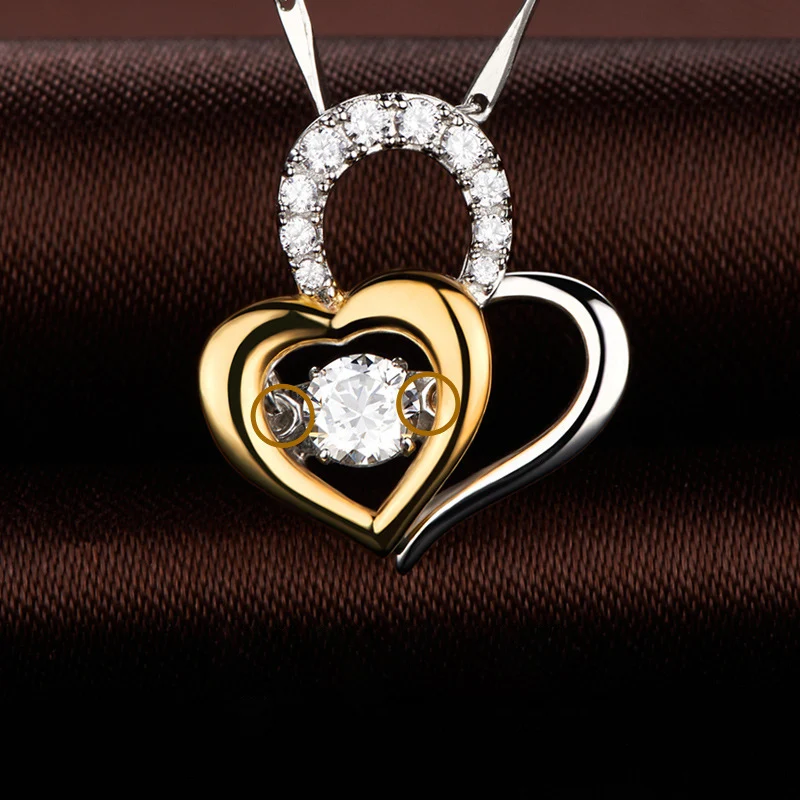 sterling silver heart necklace for women (4)