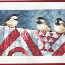 Золотая коллекция Прекрасный Счетный Набор для вышивки крестом Singin' the Wash Line Блюз три птицы птица на одеяло Dim 35201