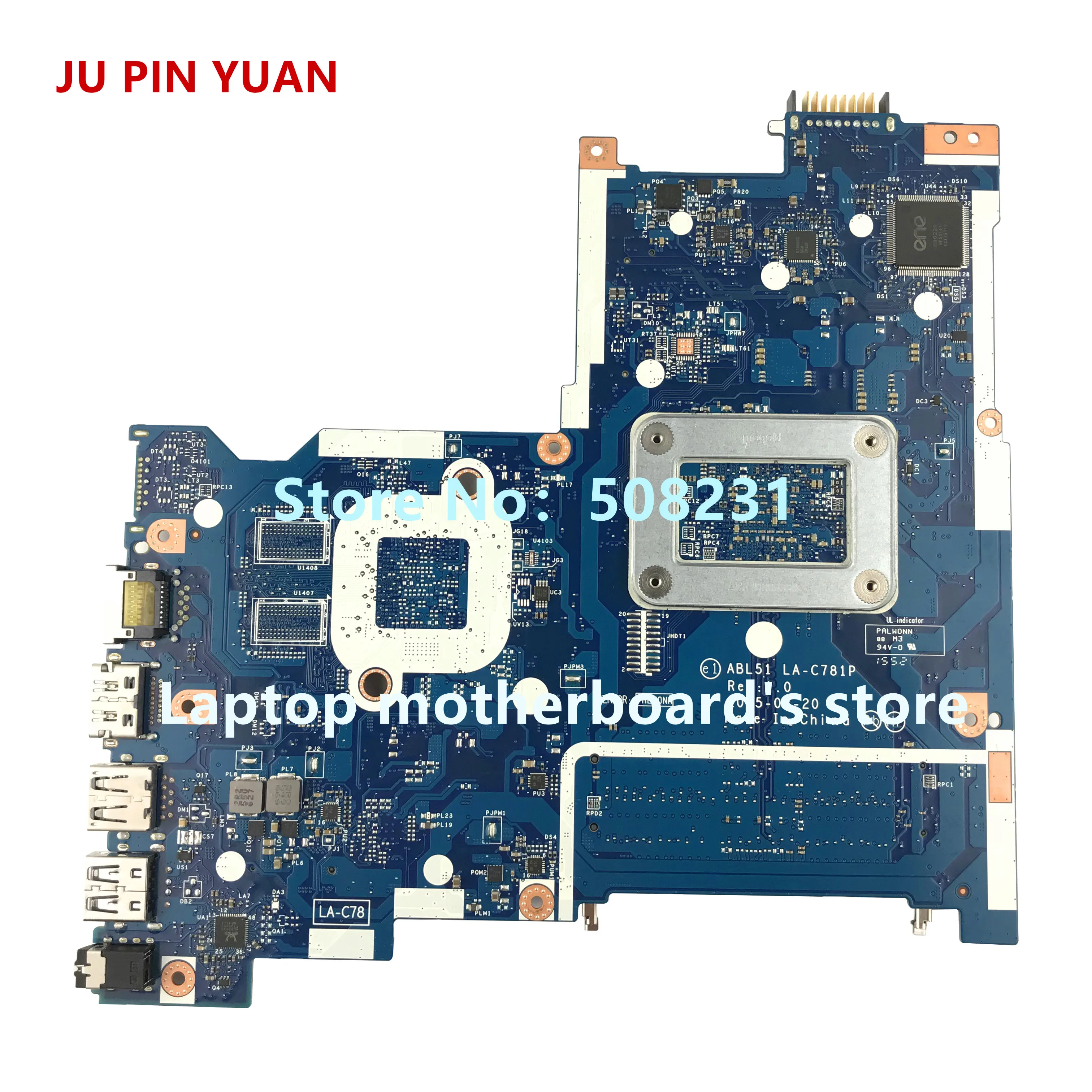 JU PIN YUAN 813966-501 813966-601 ABL51 LA-C781P для ноутбука hp 15-AF 15Z-AF Материнская плата ноутбука полностью протестирована