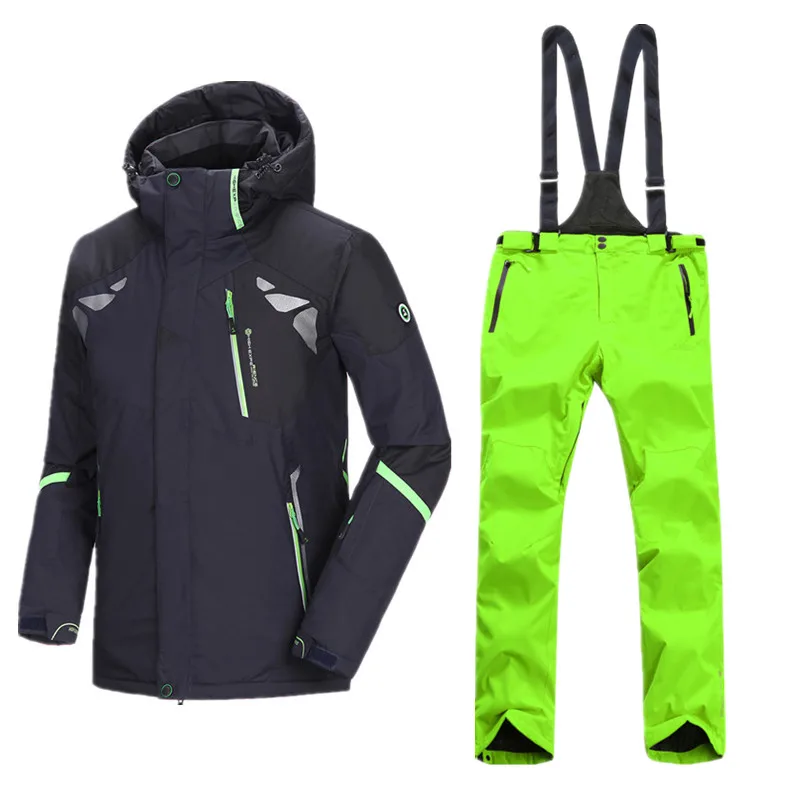 Russian Winter Ski Jacket Men Plus Size Ski Suit Men Snowboard Pants