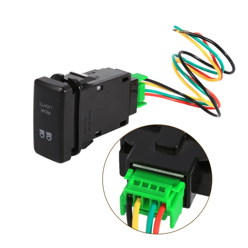 

Rear Light Switch 12V 5 Pin Car Auto Push LED Rear Light Toggle Switch Universal For Toyota Landcruiser Hilux Prado FJ HIACE