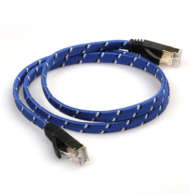 CAT 7 LAN Network 10 Gigabit Modem Router Weave Cable 0.5min