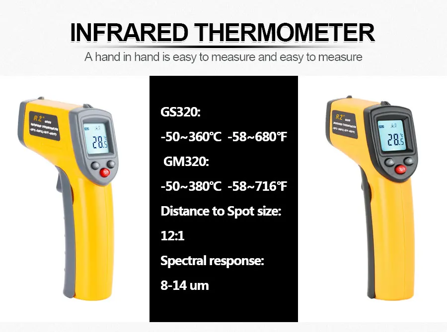 HTB1UwooboY1gK0jSZFMq6yWcVXak RZ IR Infrared Thermometer Thermal Imager Handheld Digital Electronic Outdoor Non-Contact Laser Pyrometer Point Gun Thermometer