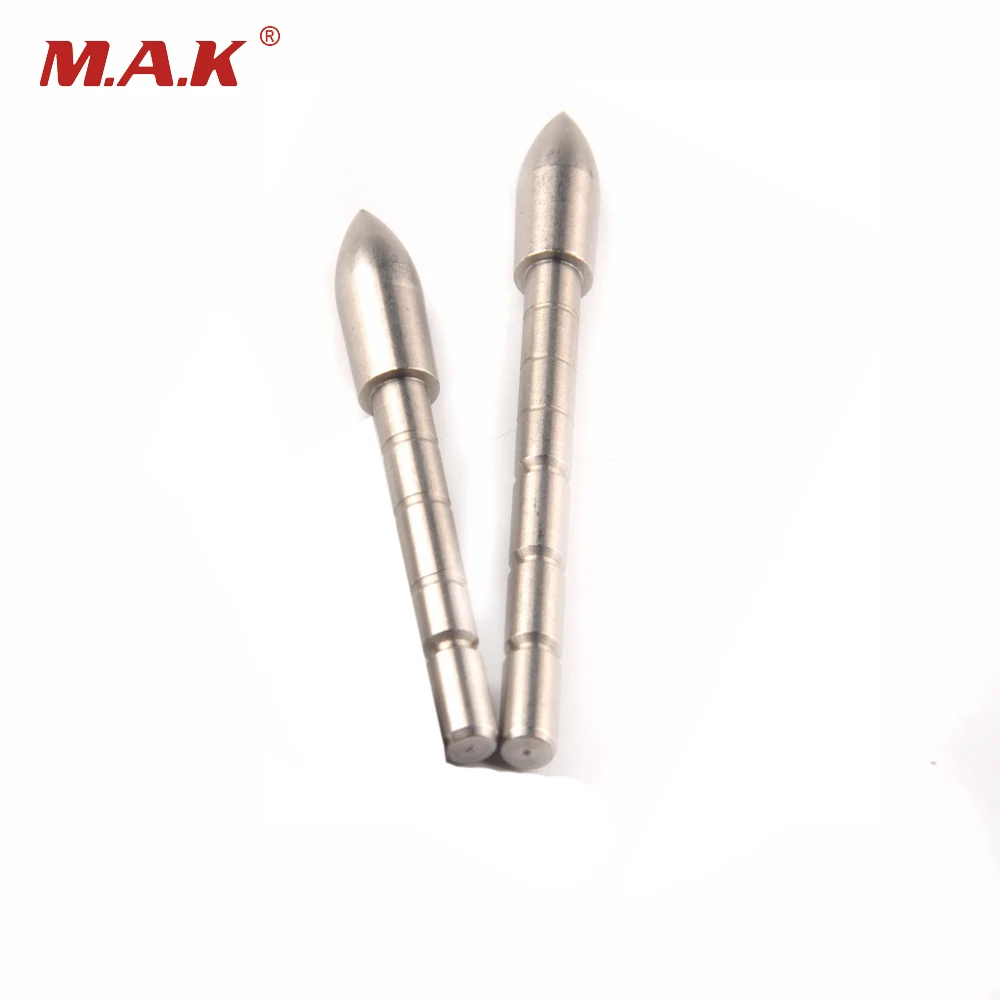 

12/24pcs Stainless Steel Insert Arrowhead Point ID4.2mm OD6.2mm wide head DIY Arrow Accessories for Archery Hunting Shooting
