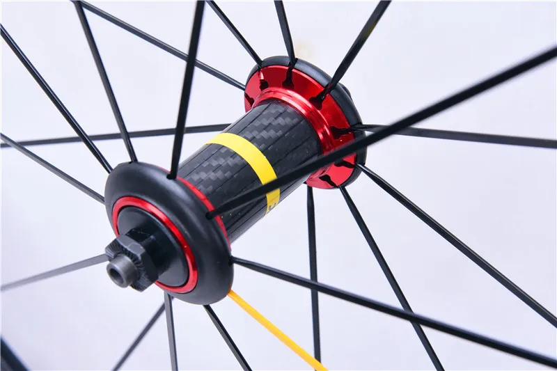 Excellent Carbon Hub ultra light 700C 40mm road bike aluminum alloy rim wheelset bicycle gear set compatible with  sh imano  wheels 1