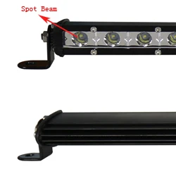 45 дюймов Тонкий 126 Вт светильник 12 В Barra светодиодный рабочий светильник бар комбо для Jeep Lada Niva 4x4 Ford автомобильный Стайлинг 1 шт - Цвет: Spot beam