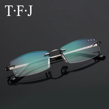 

Anti Blue Ray Rimless Reading Glasses For Men Women Comfortable Unisex Screen Eyewear Ultralight Alloy Hyperopia +1.0-+4.0