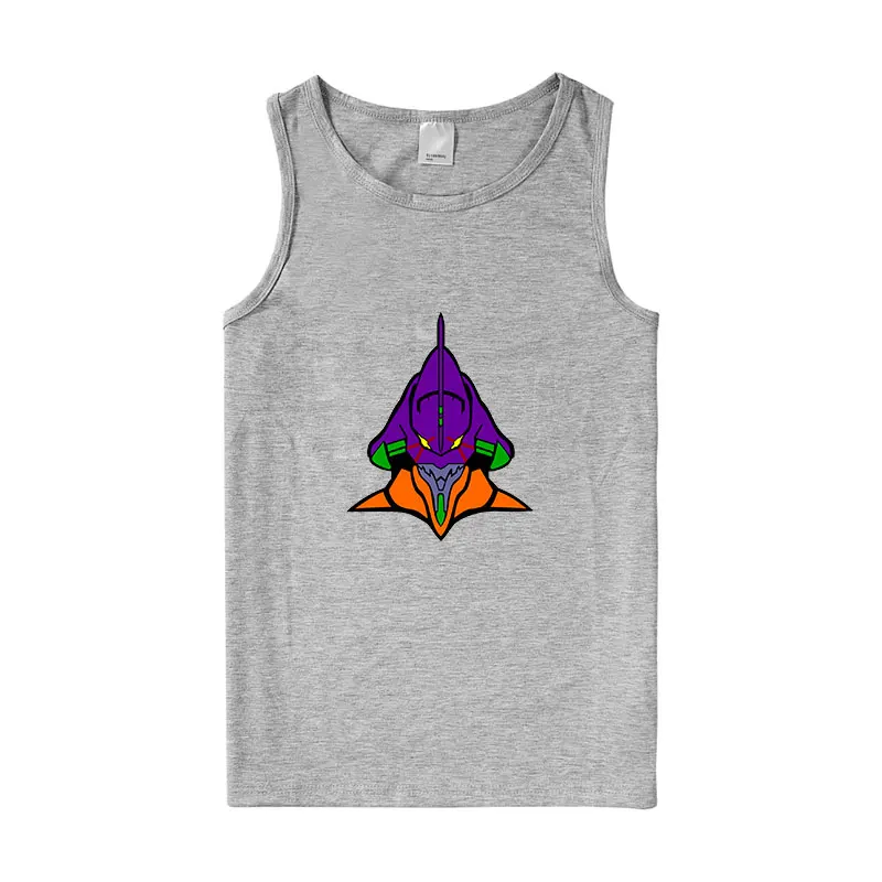 Neon Genesis evangelio Tank топы из хлопка Печать Свободный жилет Костюмы пару моделей