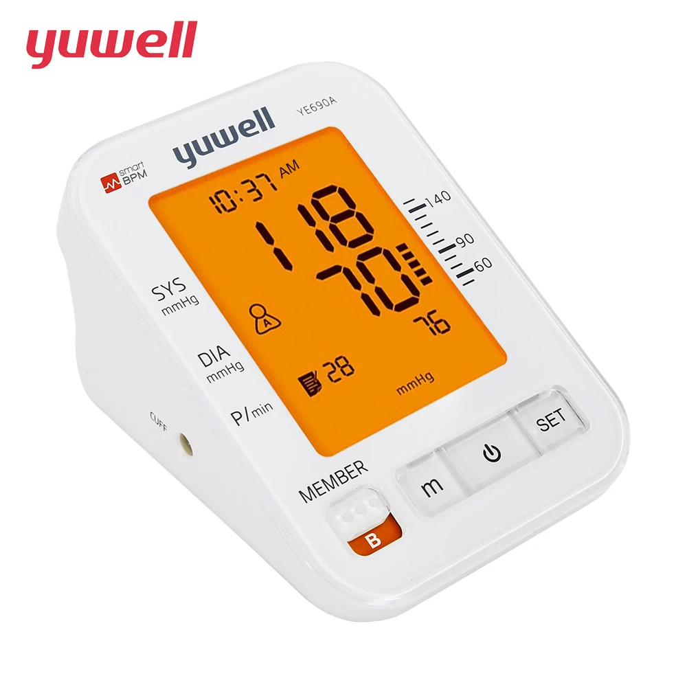 

yuwell Gift Blood Pressure Monitor LCD Digital Sphygmomanometer medical Equipment Care Heart Measuring Automatic Monitor 690A