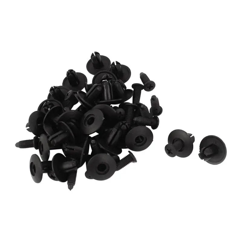 

Auto 8mm Hole Press Type Plastic Rivets Black