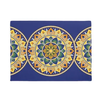 

Personalized Tile Pattern – Peacock motifs Doormat Home Decoration Entry Non-slip Door Mat Rubber Washable Floor Home Rug Car
