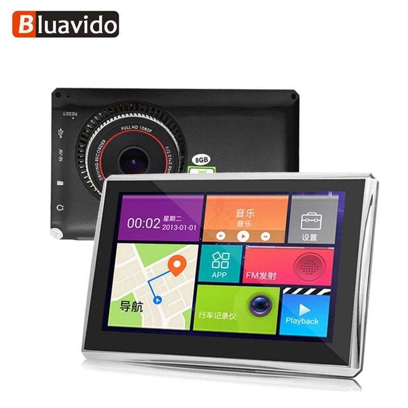 

Bluavido Car DVR Vehicle GPS Navigation Android 8G/512MB Wifi Auto Video Camera Recorder with Europe US Russia Map