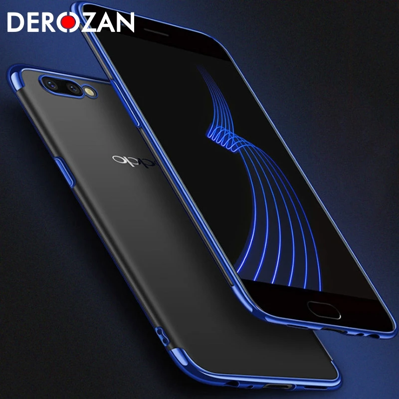 

DEROZAN Plastic Soft TPU Case For Oppo F9 Case F9 Pro A7X Anti-knock Plating Transparent Phone Skin Back Cover Protective Shell