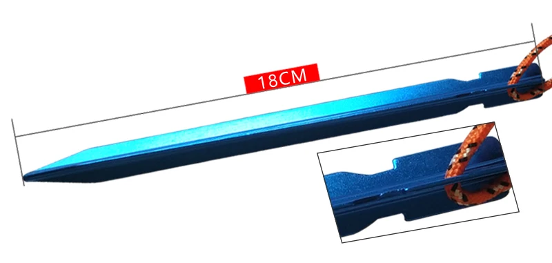 5 шт. колышки Алюминий палатки ногти ставки Открытый Отдых Аксессуары для скалолазания Рыбалка Пеший туризм солнце приют оборудования инструменты 18 см