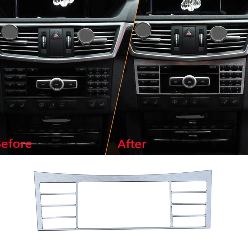 

Aluminum Interior Center Console Button Panel Switch Panel Cover Trim For Mercedes Benz W212 E E-Class AMG 2011-15 Accessories