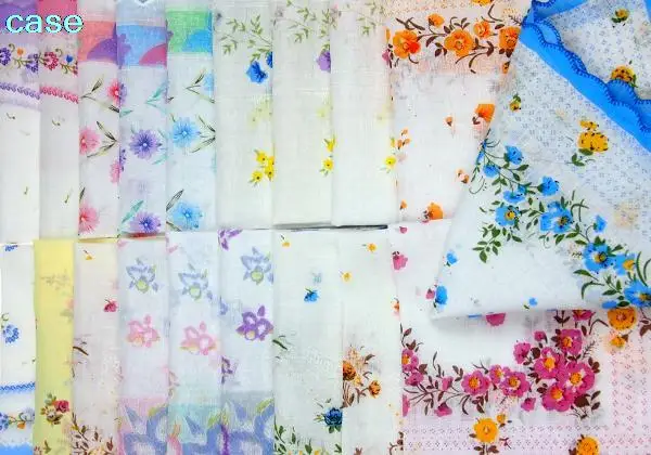 10 шт., женские хлопковые носовые платки с цветочным принтом, винтажный цветочный принт, 30x30 см, полотенце для рук, новинка