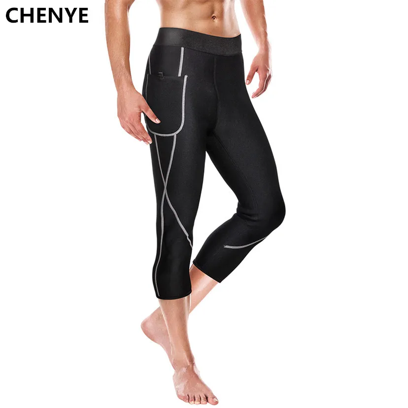 

Chenye New Men Training Pants Neoprene Body Shaper Slimming Control Shorts Elastic Trousers Bottom Shapewear for Reducing Weight