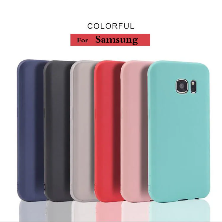 Чехол карамельного цвета для Samsung Galaxy S7 edge S8 Plus J2 J5 J7 Prime J3 J4 J6 plus J8 2018 мягкий