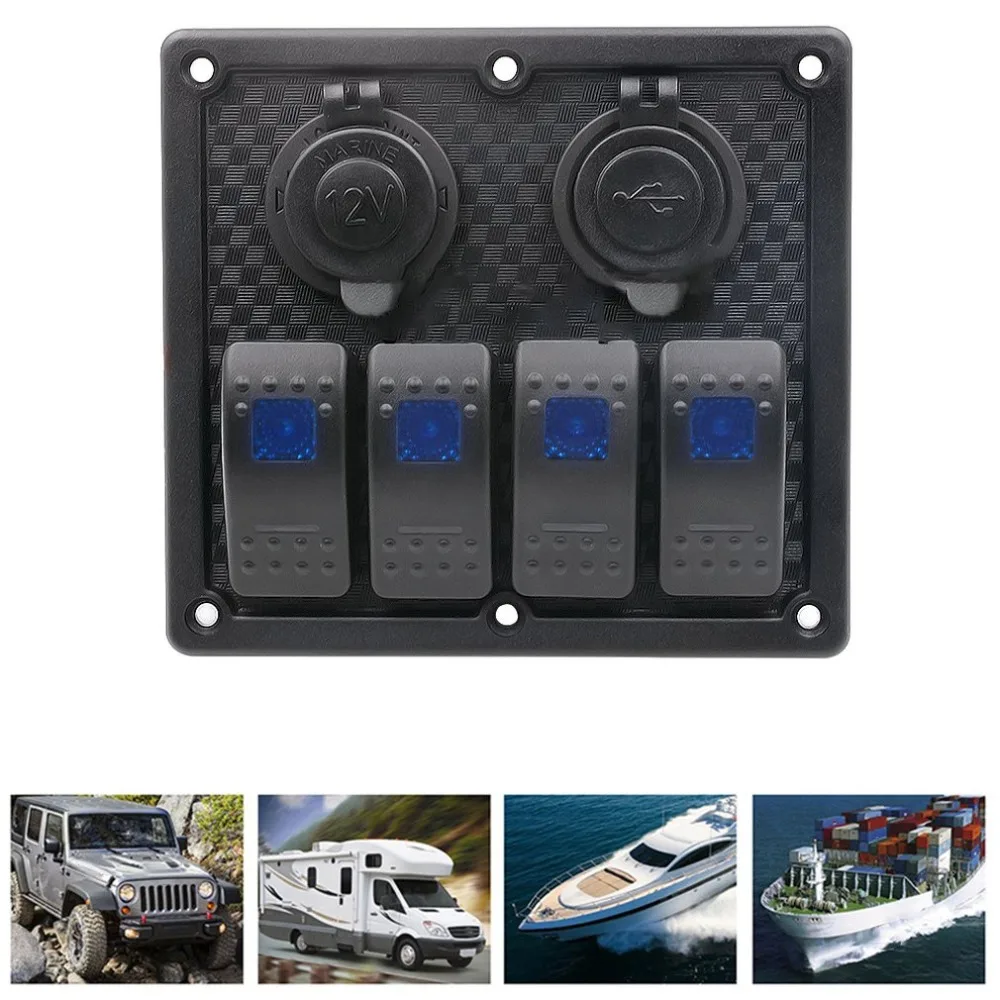 

CS-464A1Waterproof Car Auto Boat Marine LED Rocker Switch Panel