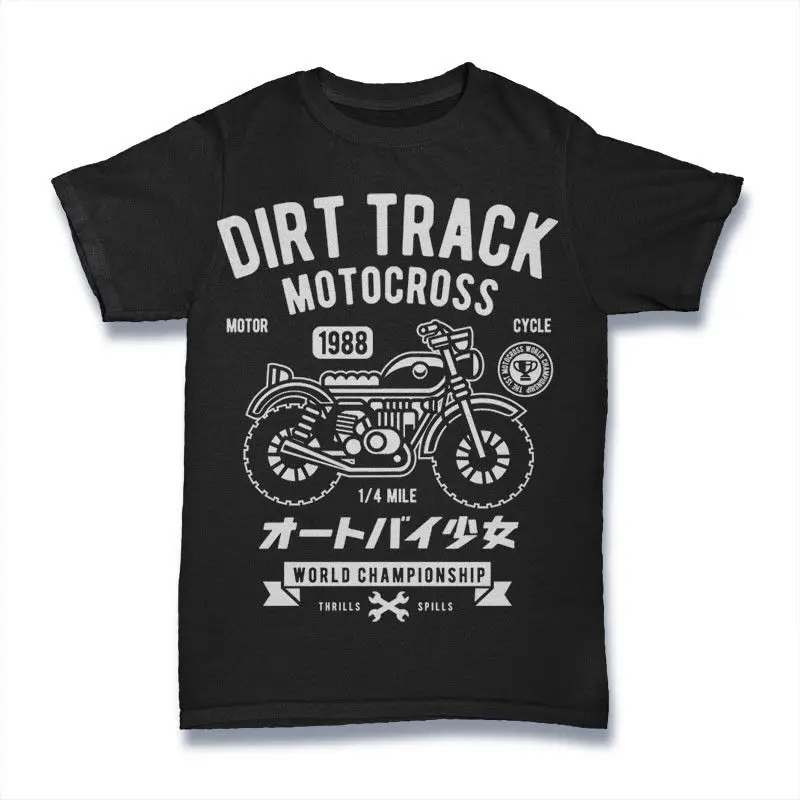 Abbigliamento Divertente Magliette Casual A Maniche Corte Dirt Track Motocross T Shirt Motor World Championship Mens Black S-3Xl T-Shirt