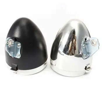 

3 LED Black White Retro Bicycle Bike Front Light Headlight Vintage Flashlight Lamp New A
