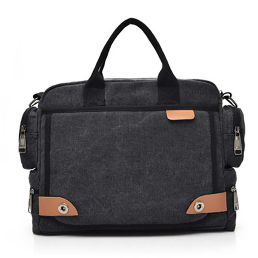 Многофункциональная холщовая мужская сумка на одно плечо, деловая Повседневная Портативная сумка-мессенджер, мужской портфель