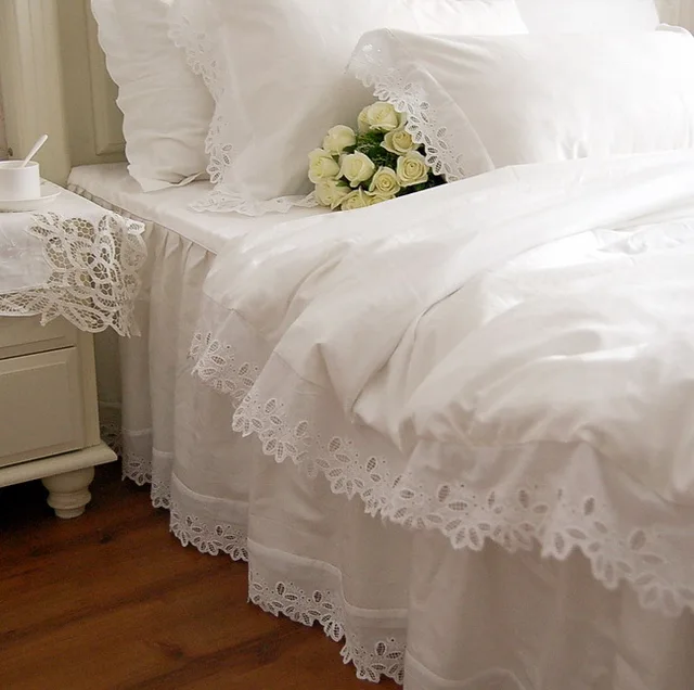aliexpress com buy fancy wed white lace edge bedding aliexpress com buy fancy wed white lace edge bedding