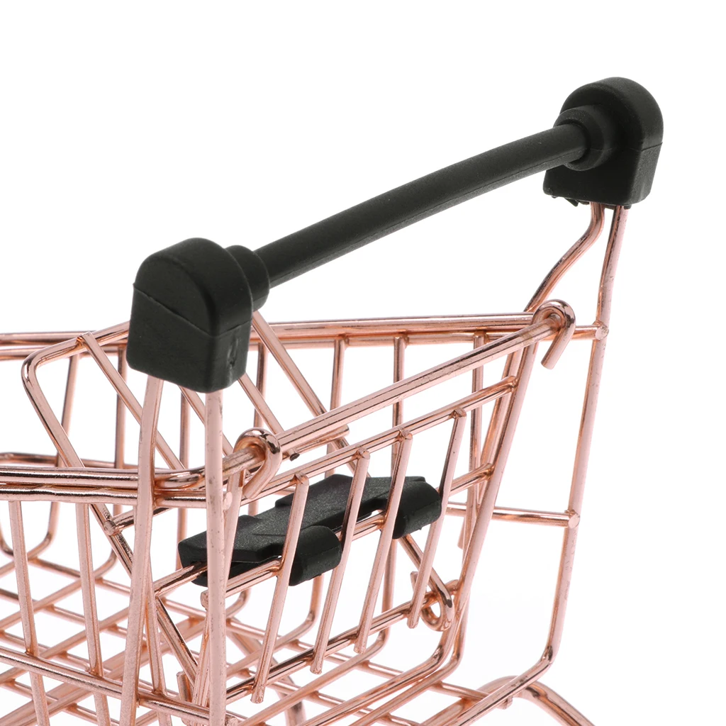 mini metall shopping cart verkäufer probe kinder spielen spielzeug rotgold 