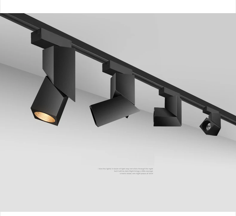 Новая мода Led трек свет AC 7 Вт 12 Вт 15 Вт CREE гостиная арт куб регулируемый угол рельса лампа крытые потолочные точечные светильники